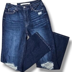 TINSELTOWN | 90's BABY HIGH-RISE BOOTCUT DISTRESSED JEANS \\ SIZE 9…